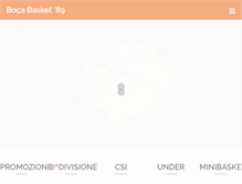 Tablet Screenshot of boccaleonebasket.com